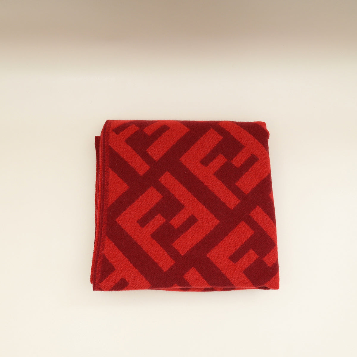 Fendi Red FF Cashmere Scarf