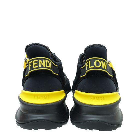 Fendi Bicolor Mesh Suede Flow Sneaker 12