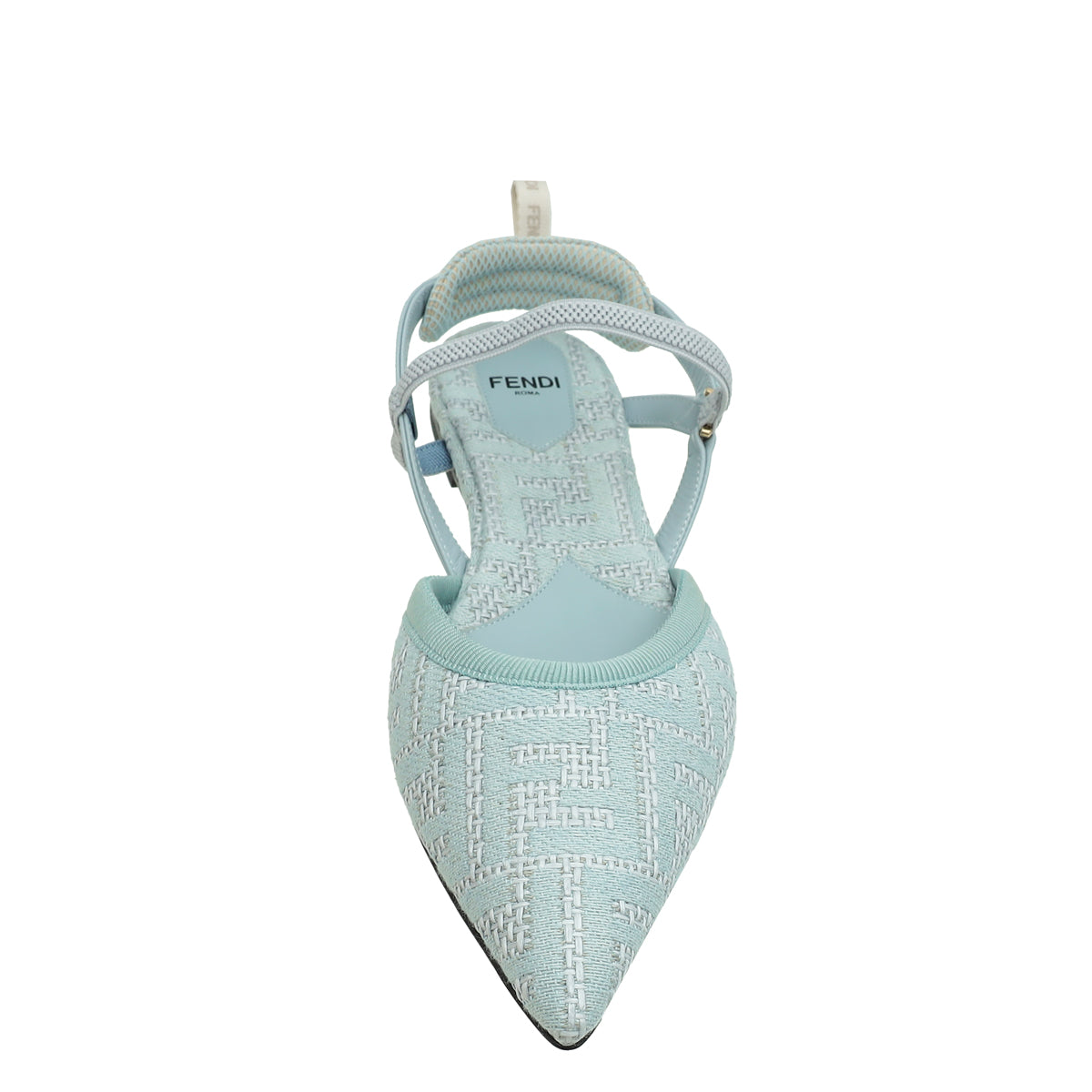 Fendi Pale Blue Colibri Lite Flats 37-Fendi-THE CLOSET