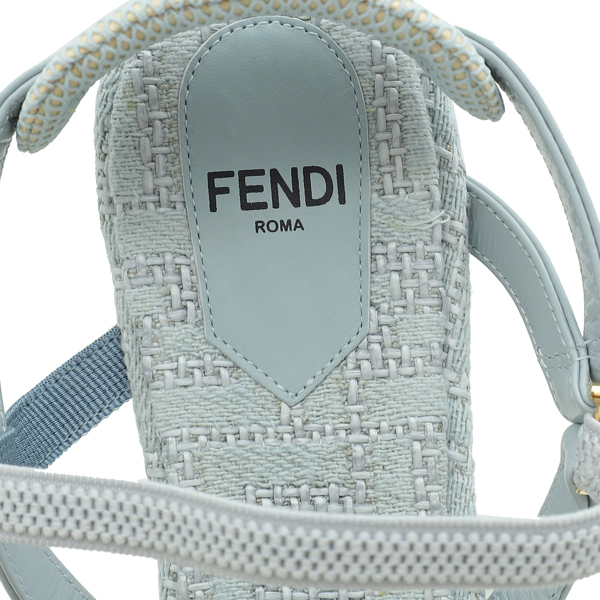 Fendi Pale Blue Colibri Lite Flats 37