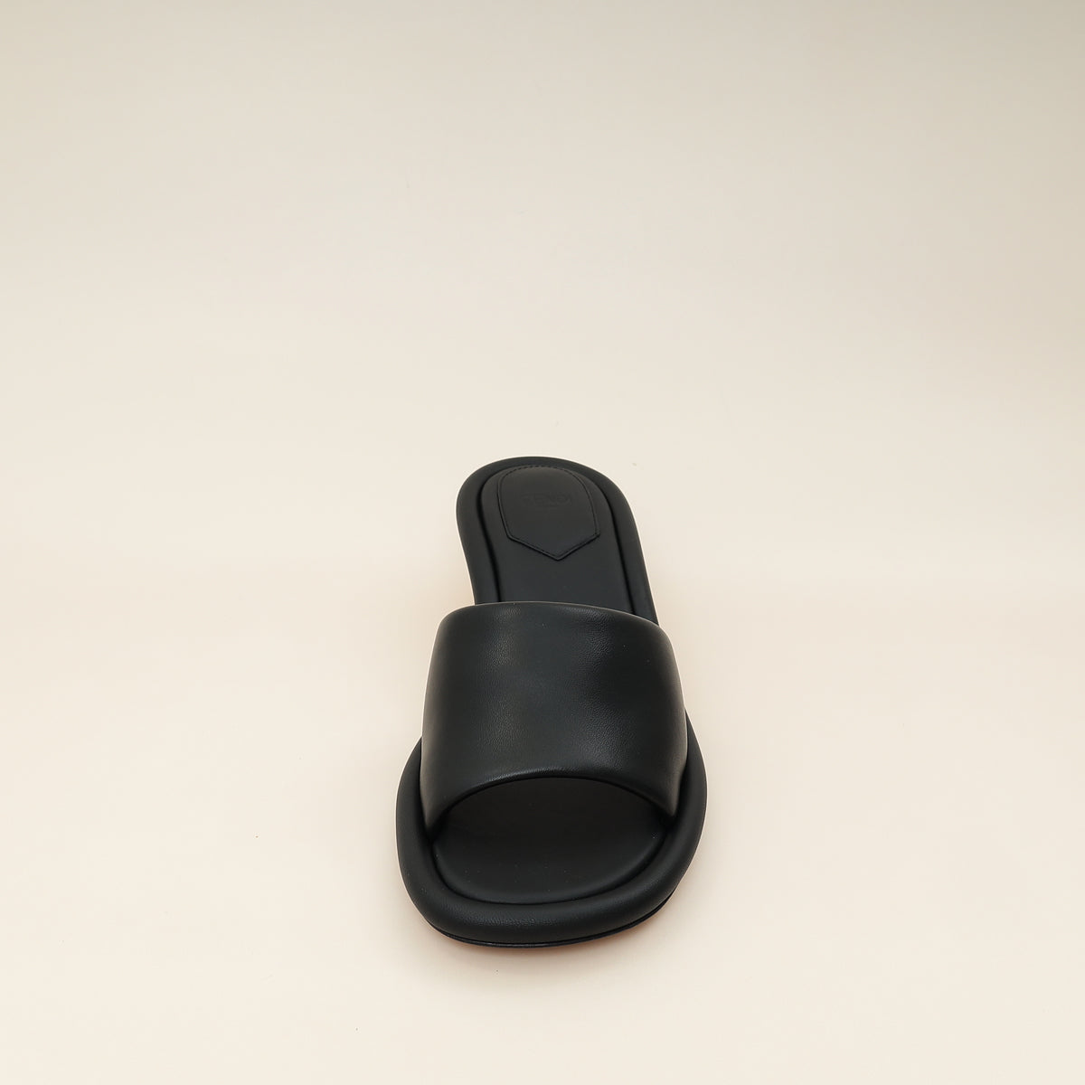 Fendi Black Nappa Baguette 60mm Slide Sandals 37-Fendi-THE CLOSET