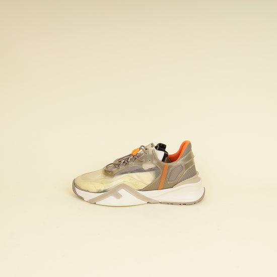 Fendi Beige Flow Low Top Sneakers 6-Fendi-THE CLOSET