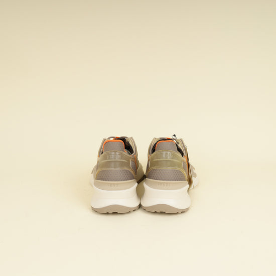 Fendi Beige Flow Low Top Sneakers 6-Fendi-THE CLOSET