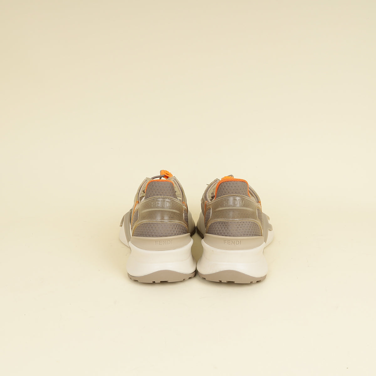 Fendi Beige Flow Low Top Sneakers 7-Fendi-THE CLOSET