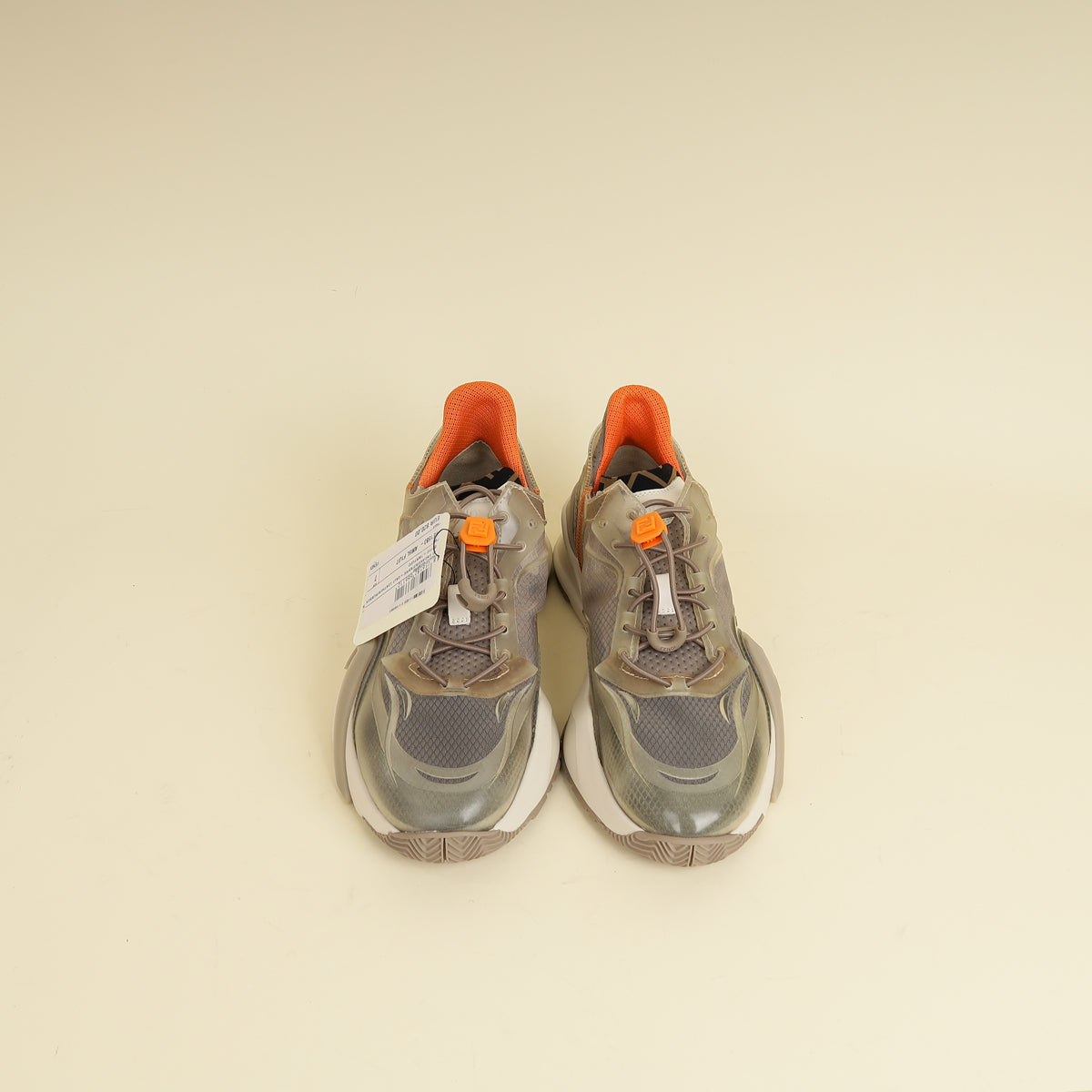 Fendi Beige Flow Low Top Sneakers 7-Fendi-THE CLOSET