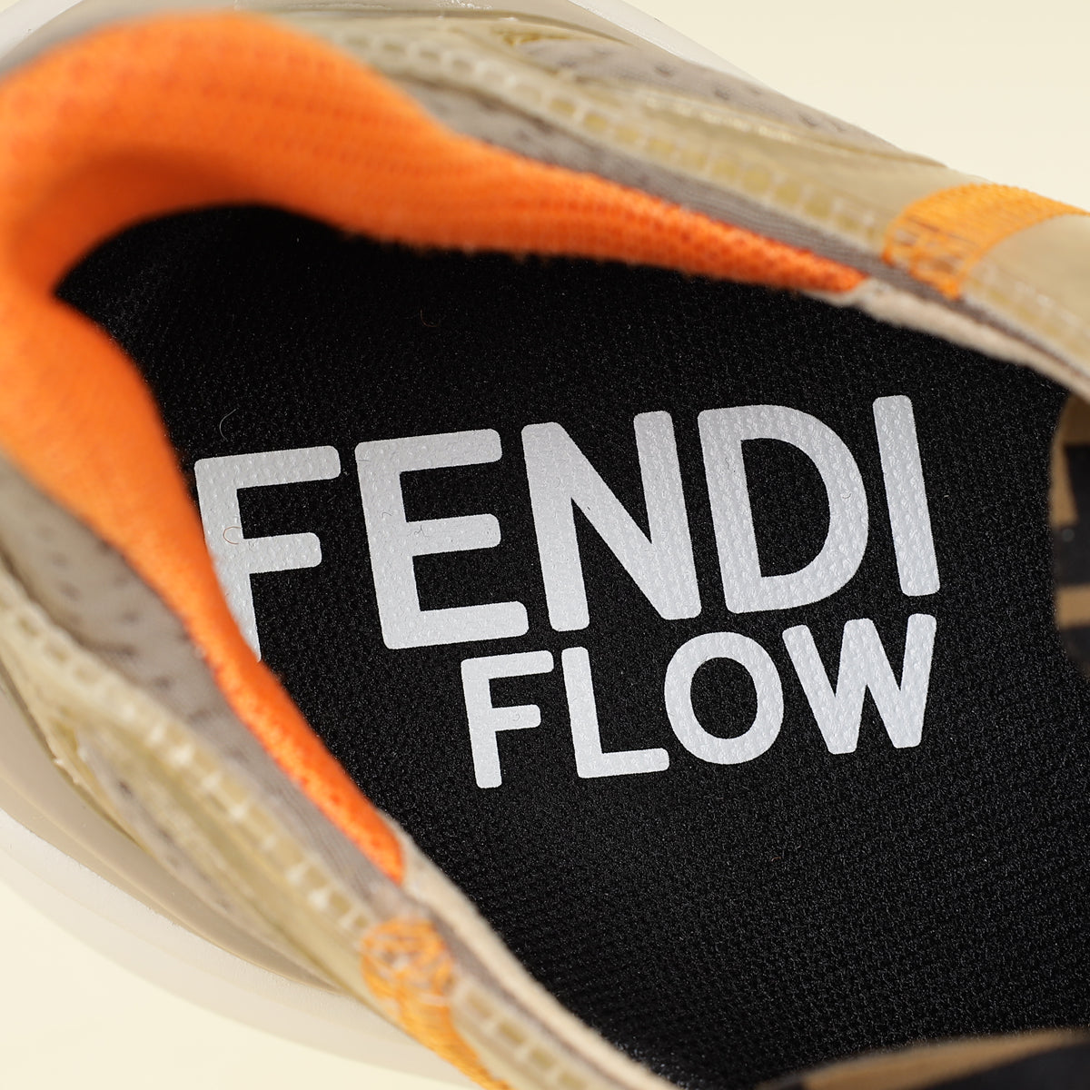 Fendi Beige Flow Low Top Sneakers 7-Fendi-THE CLOSET