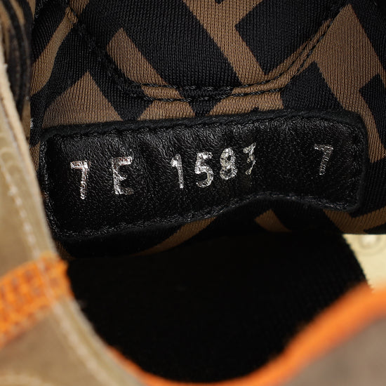 Fendi Beige Flow Low Top Sneakers 7-Fendi-THE CLOSET