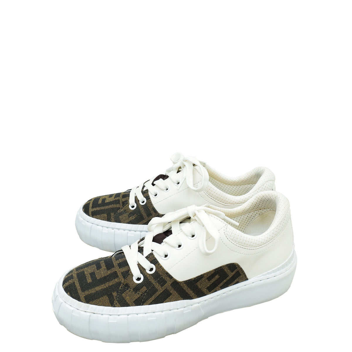 Fendi Bicolor Force Low Top Sneakers 36