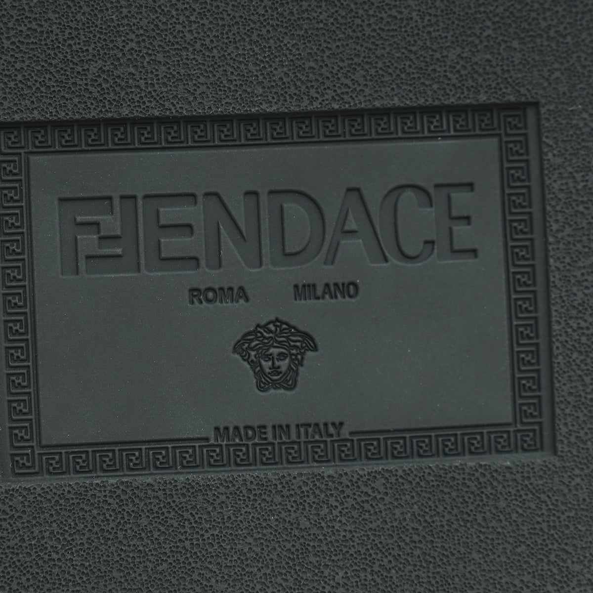 Fendi Black x Versace Rubber Flat Slides 37