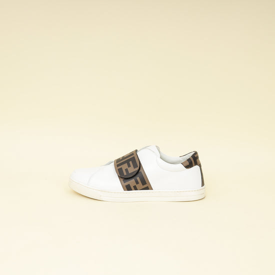 Fendi Bicolor FF Velcro Slip On Sneakers 37-Fendi-THE CLOSET