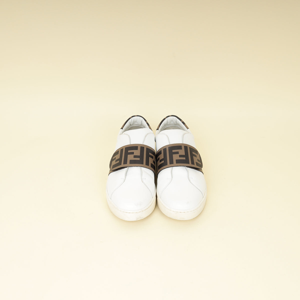 Fendi Bicolor FF Velcro Slip On Sneakers 37-Fendi-THE CLOSET