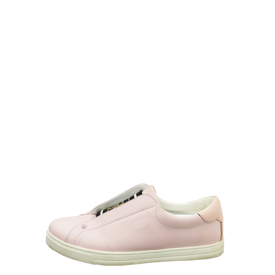 Fendi Pink Rockoclick Slip On Sneakers 38