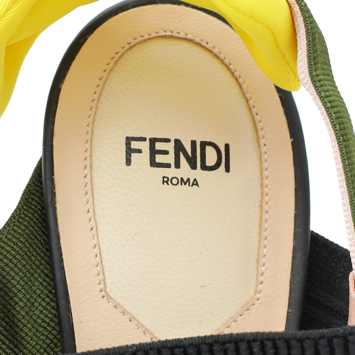 Fendi Multicolor FF Colibri Embroidered Beads Slingback Pump 38