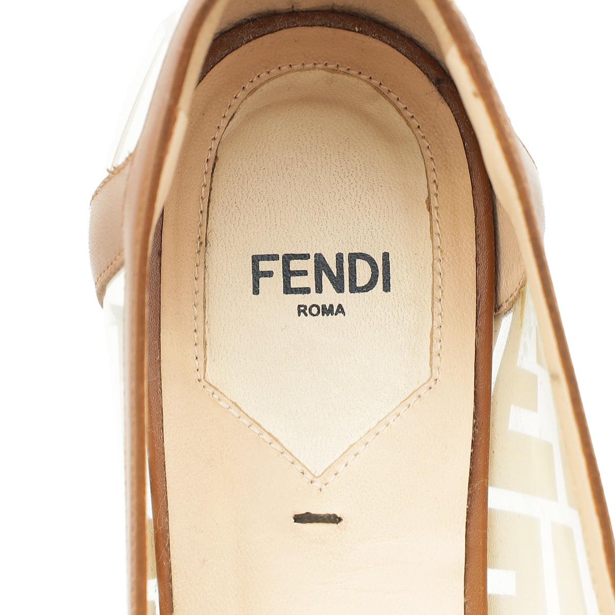 Fendi Bicolor FF Print PVC Ballerina Flats 38