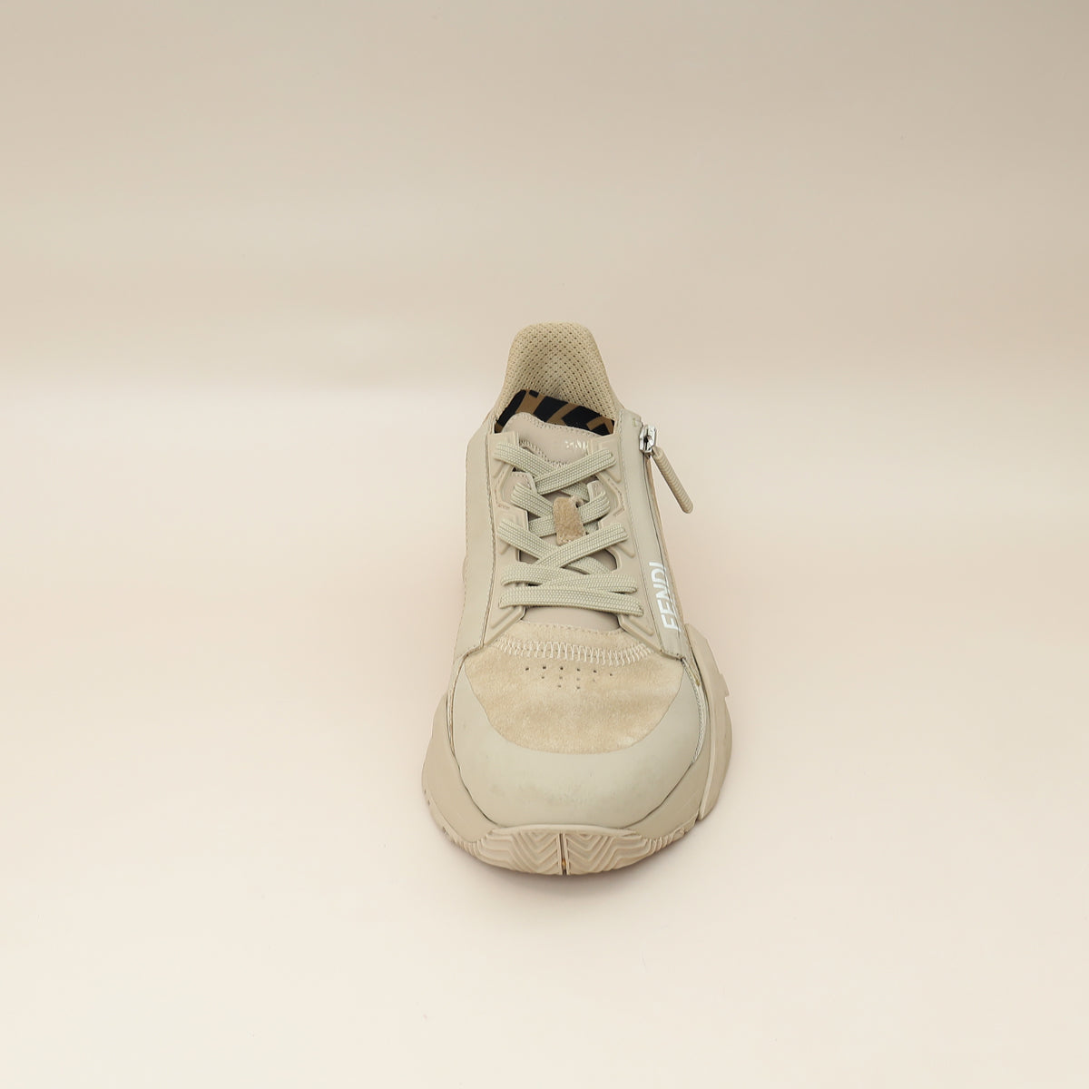 Fendi Beige Suede Flow Sneaker 38-Fendi-THE CLOSET