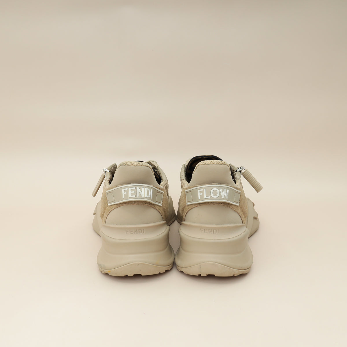 Fendi Beige Suede Flow Sneaker 38-Fendi-THE CLOSET