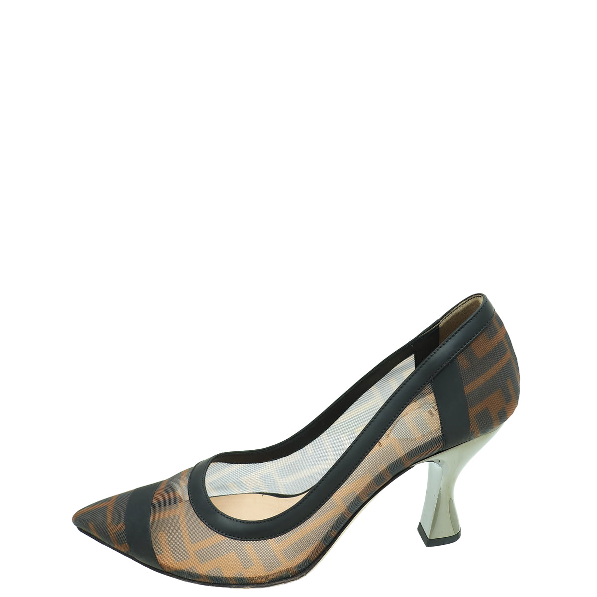 Fendi Bicolor Colibri Mesh Pumps 38