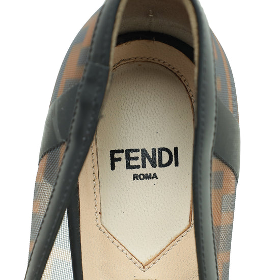 Fendi Bicolor Colibri Mesh Pumps 38