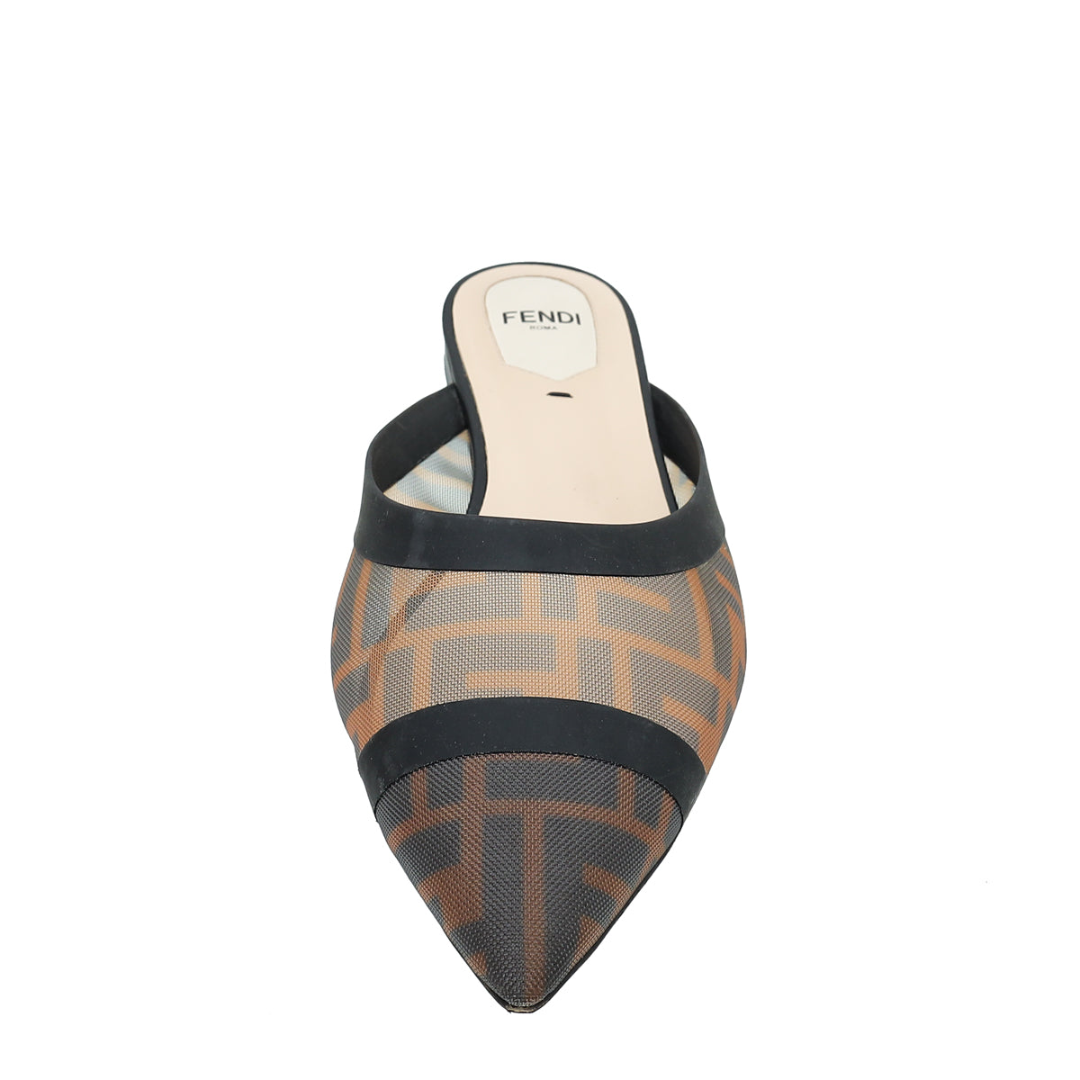 Fendi Bicolor Colibri FF Mesh Sabot Flat Mules 38-Fendi-THE CLOSET