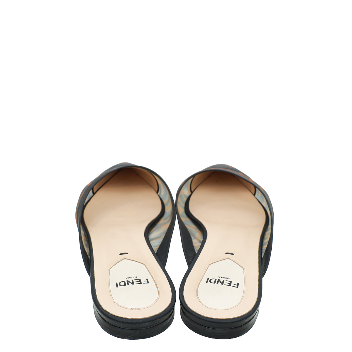 Fendi Bicolor Colibri FF Mesh Sabot Flat Mules 38 – THE CLOSET