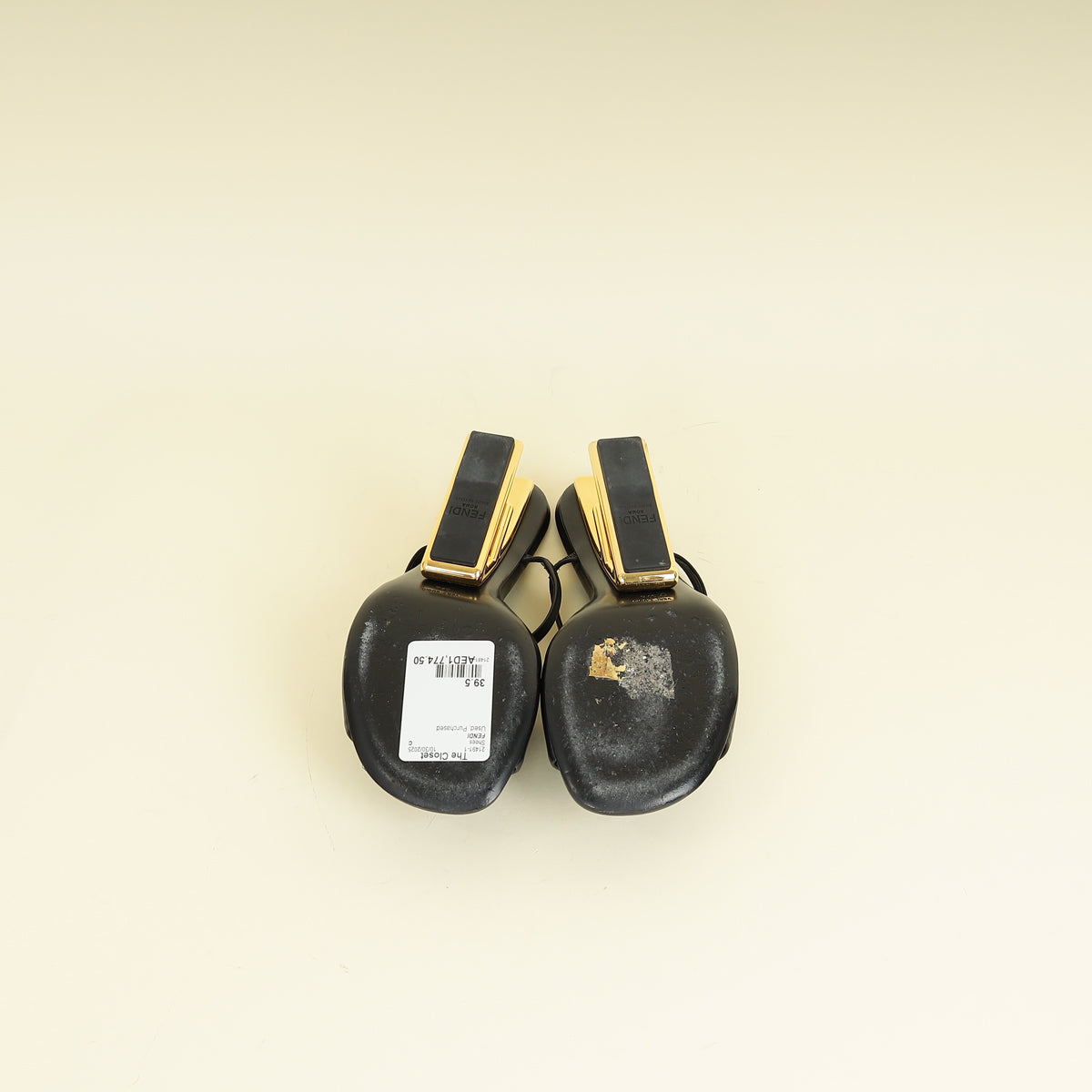 Fendi Black First Slide Mules 39.5