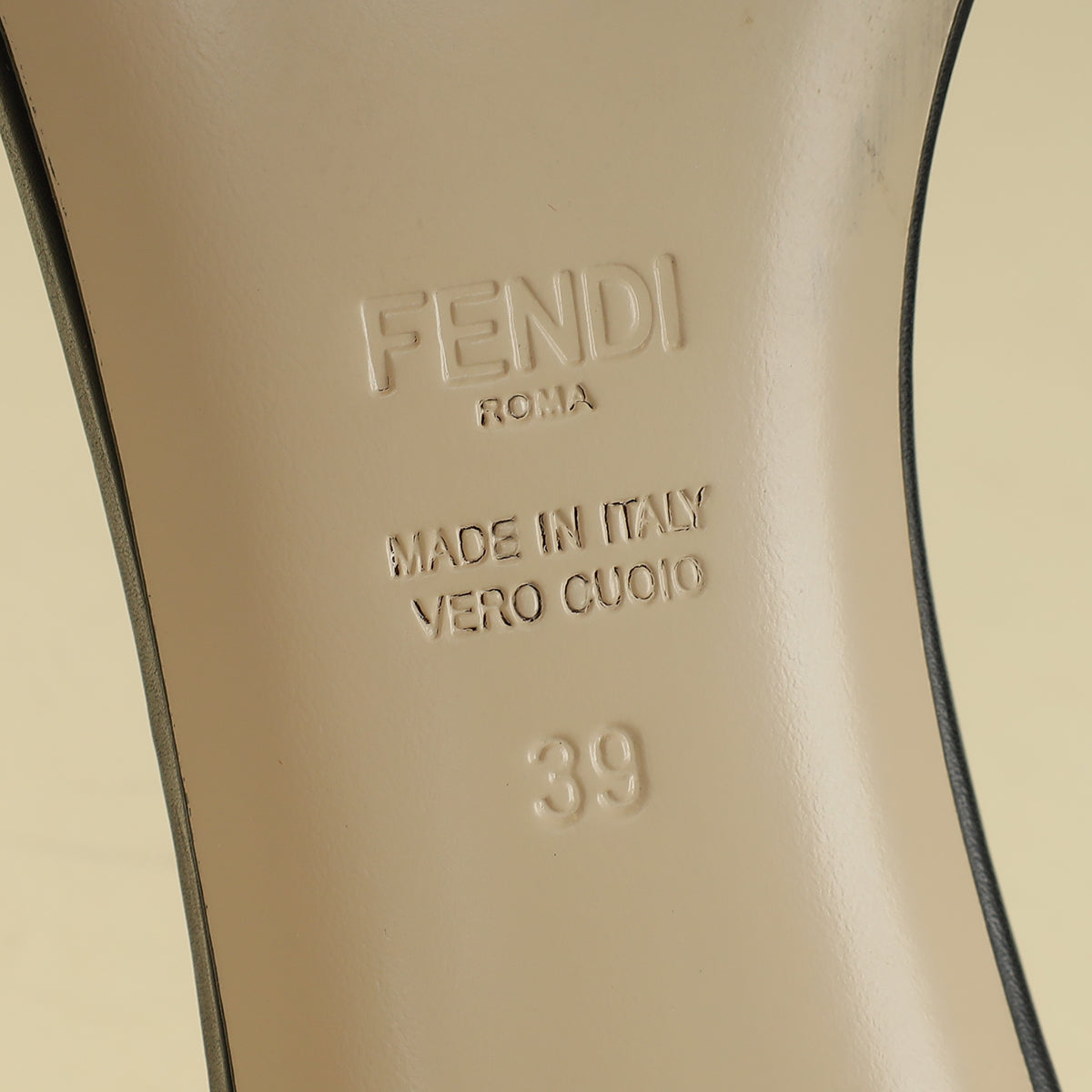 Fendi Brown FF Velvet Slide Mules 39