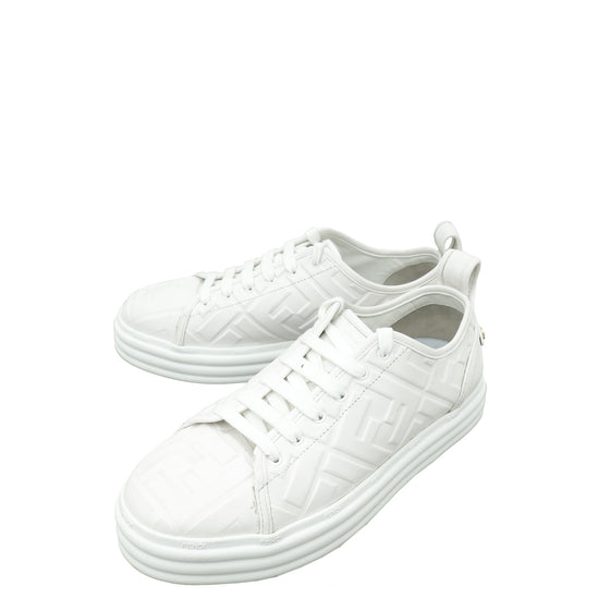Fendi White Forever Fendi Rise Sneakers 40