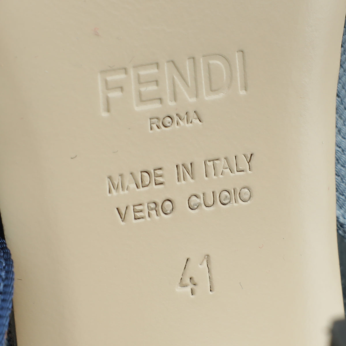 Fendi Blue Denim Colibri Slingback Pump 41