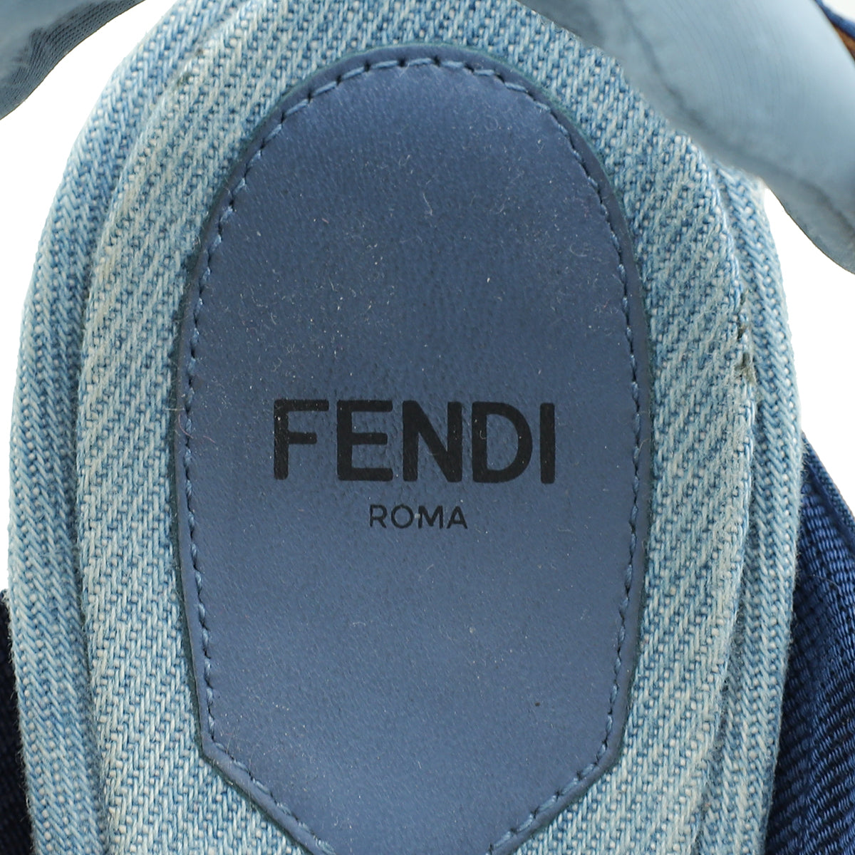 Fendi Blue Denim Colibri Slingback Pump 41