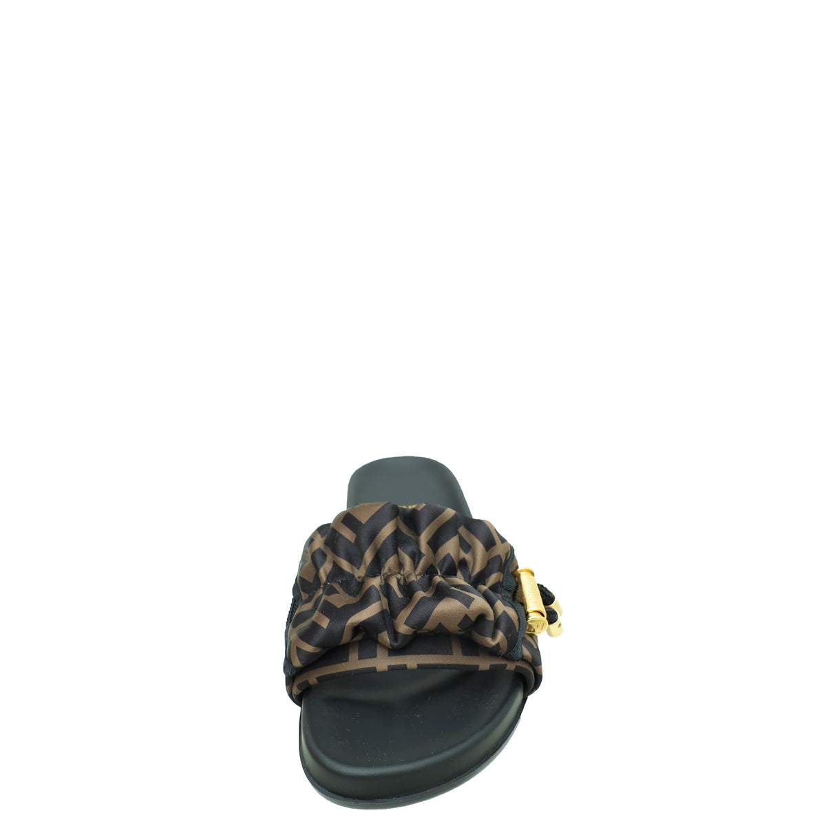 Fendi Bicolor FF Zucca Satin Slide Mules 36-Fendi-THE CLOSET