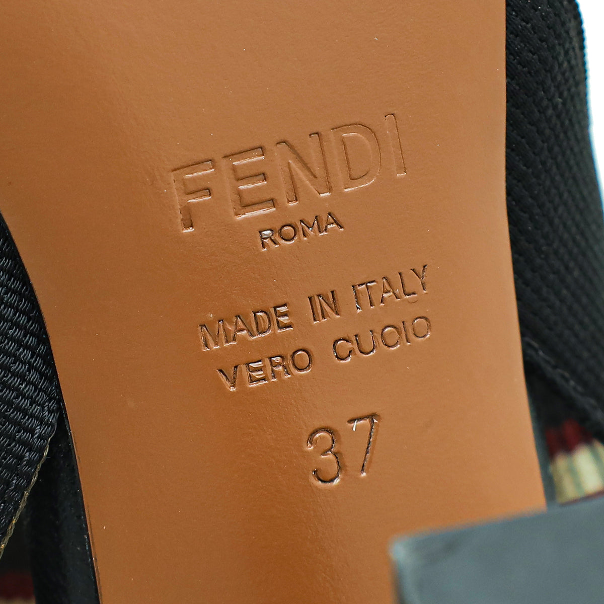 Fendi Bicolor Colibri Mesh Slingback Pumps 37