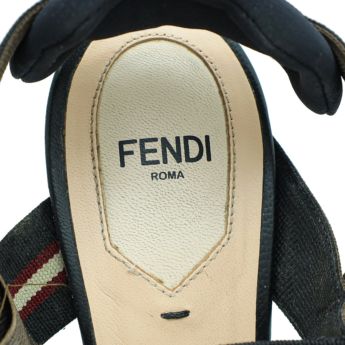 Fendi Bicolor Colibri Mesh Slingback Pumps 37