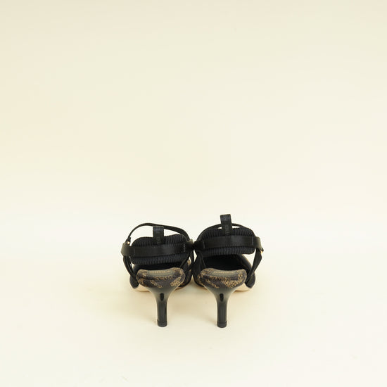 Fendi Bicolor Colibrì Lite Medium-Heeled Slingback Pump 37