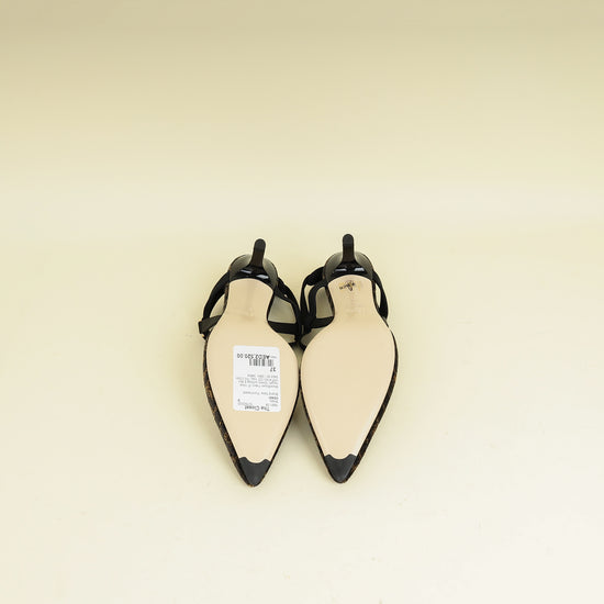 Fendi Bicolor Colibrì Lite Medium-Heeled Slingback Pump 37