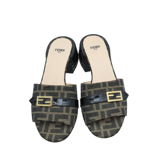 Fendi ff buckle discount mule