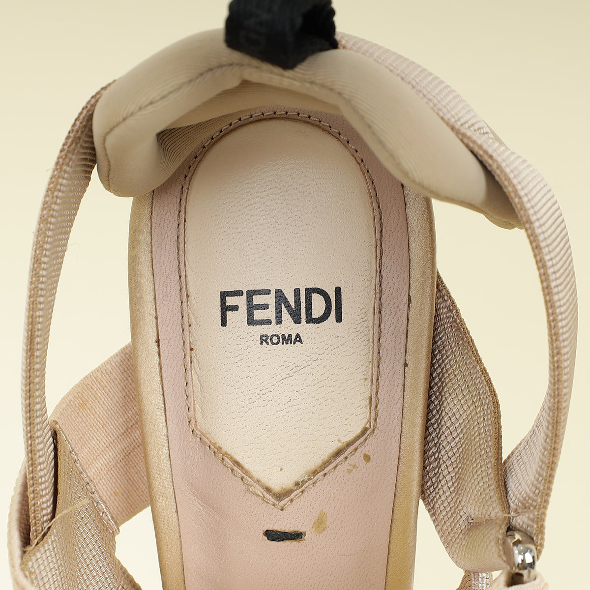 Fendi Beige Colibri Crystal Embellished Slingback Pump 38