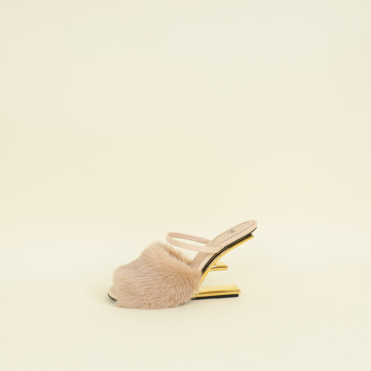 Fendi Nude First Mink Fur Sandal 38