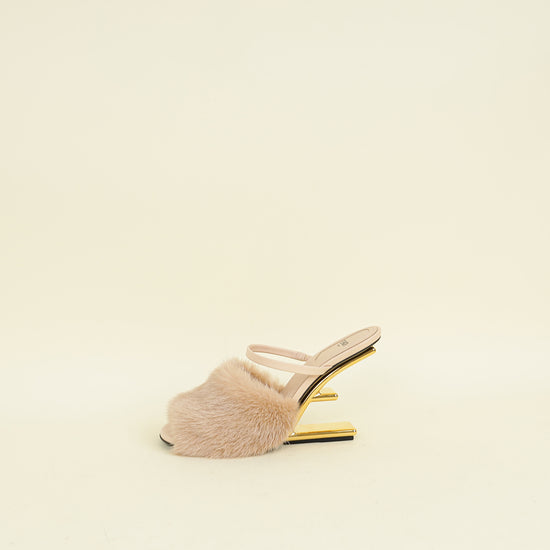 Fendi Nude First Mink Fur Sandal 38