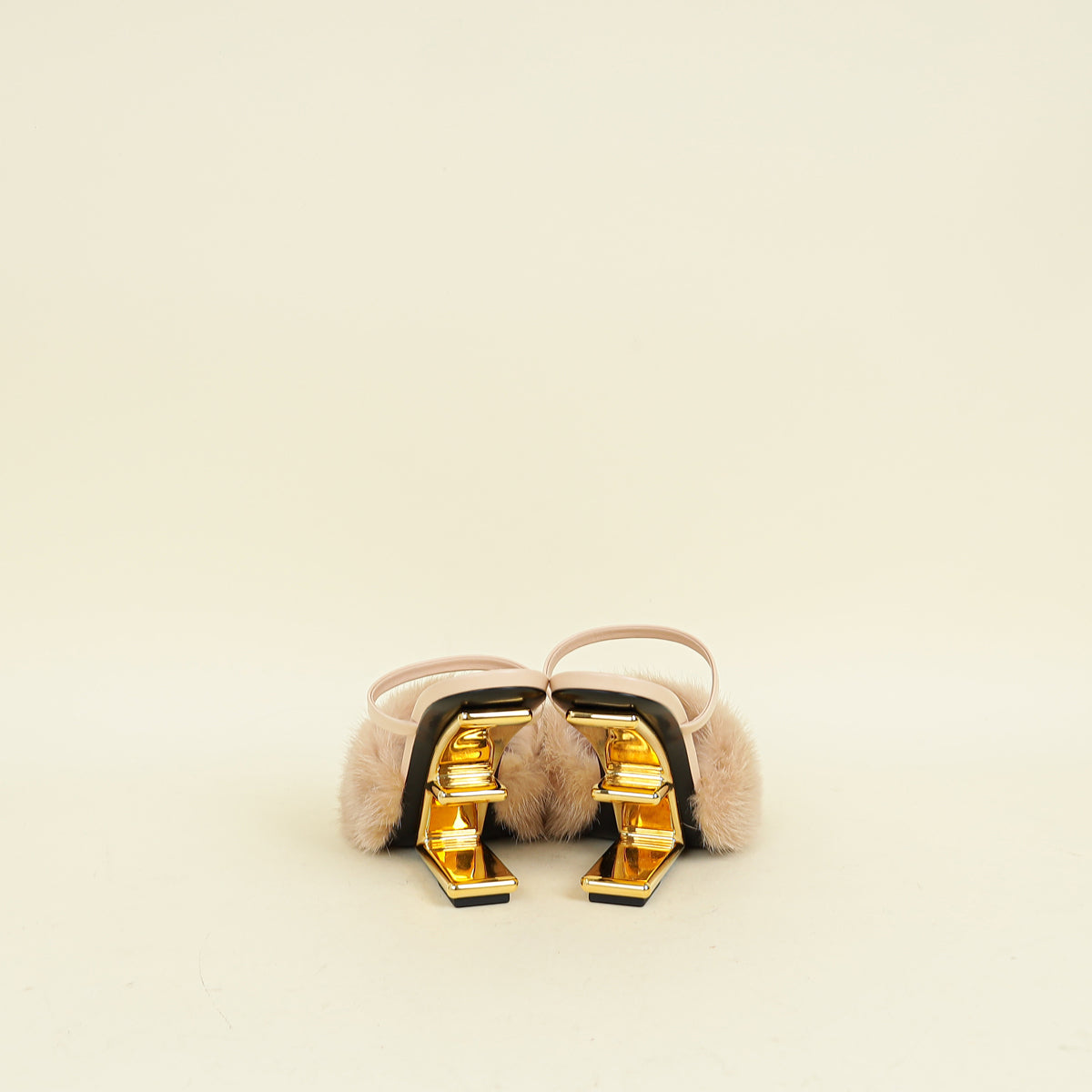 Fendi Nude First Mink Fur Sandal 38