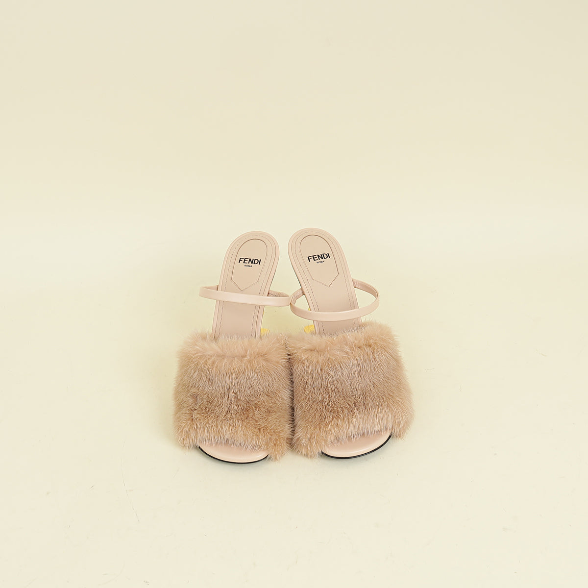 Fendi Nude First Mink Fur Sandal 38