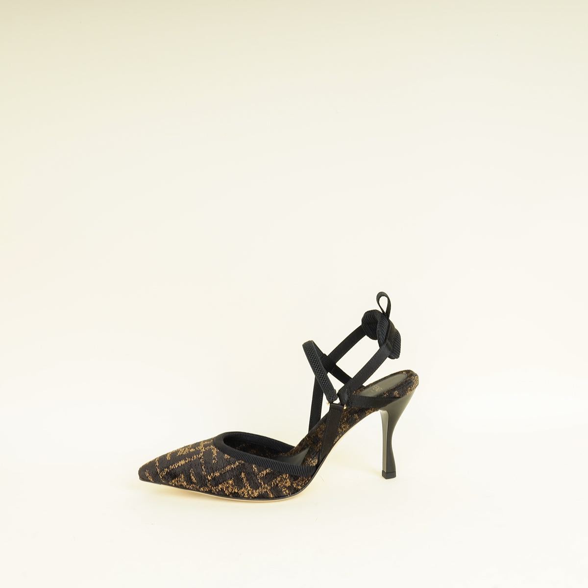 Fendi Bicolor Colibrì Lite High-Heeled Slingback Pump 38