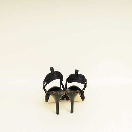 Fendi Bicolor Colibrì Lite High-Heeled Slingback Pump 38