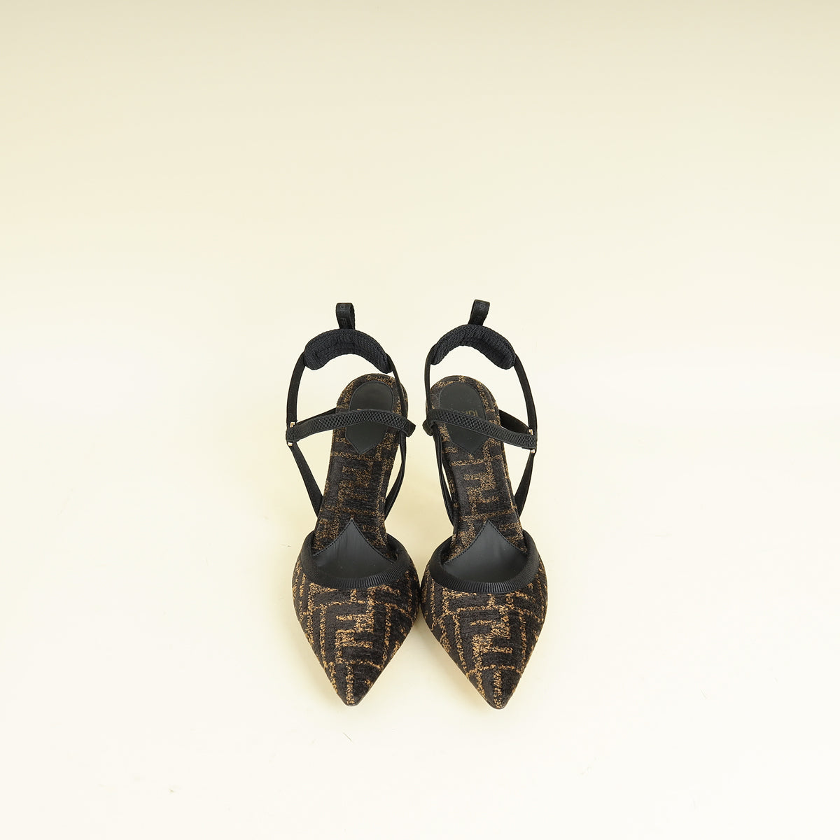 Fendi Bicolor Colibrì Lite High-Heeled Slingback Pump 38