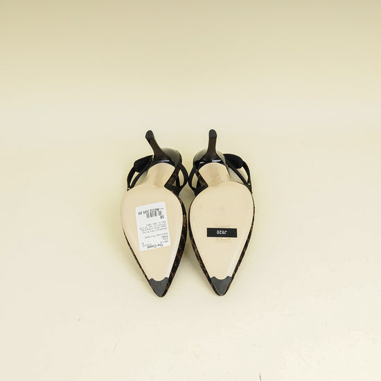 Fendi Bicolor Colibrì Lite High-Heeled Slingback Pump 38