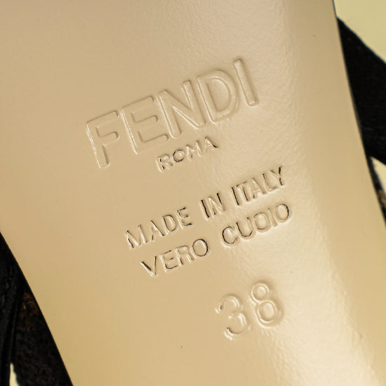 Fendi Bicolor Colibrì Lite High-Heeled Slingback Pump 38
