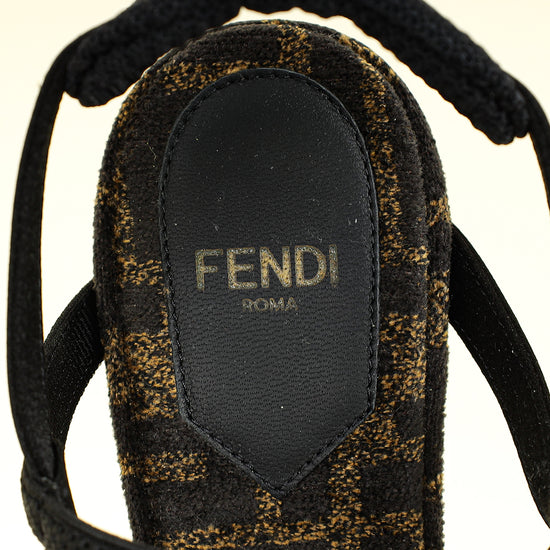 Fendi Bicolor Colibrì Lite High-Heeled Slingback Pump 38