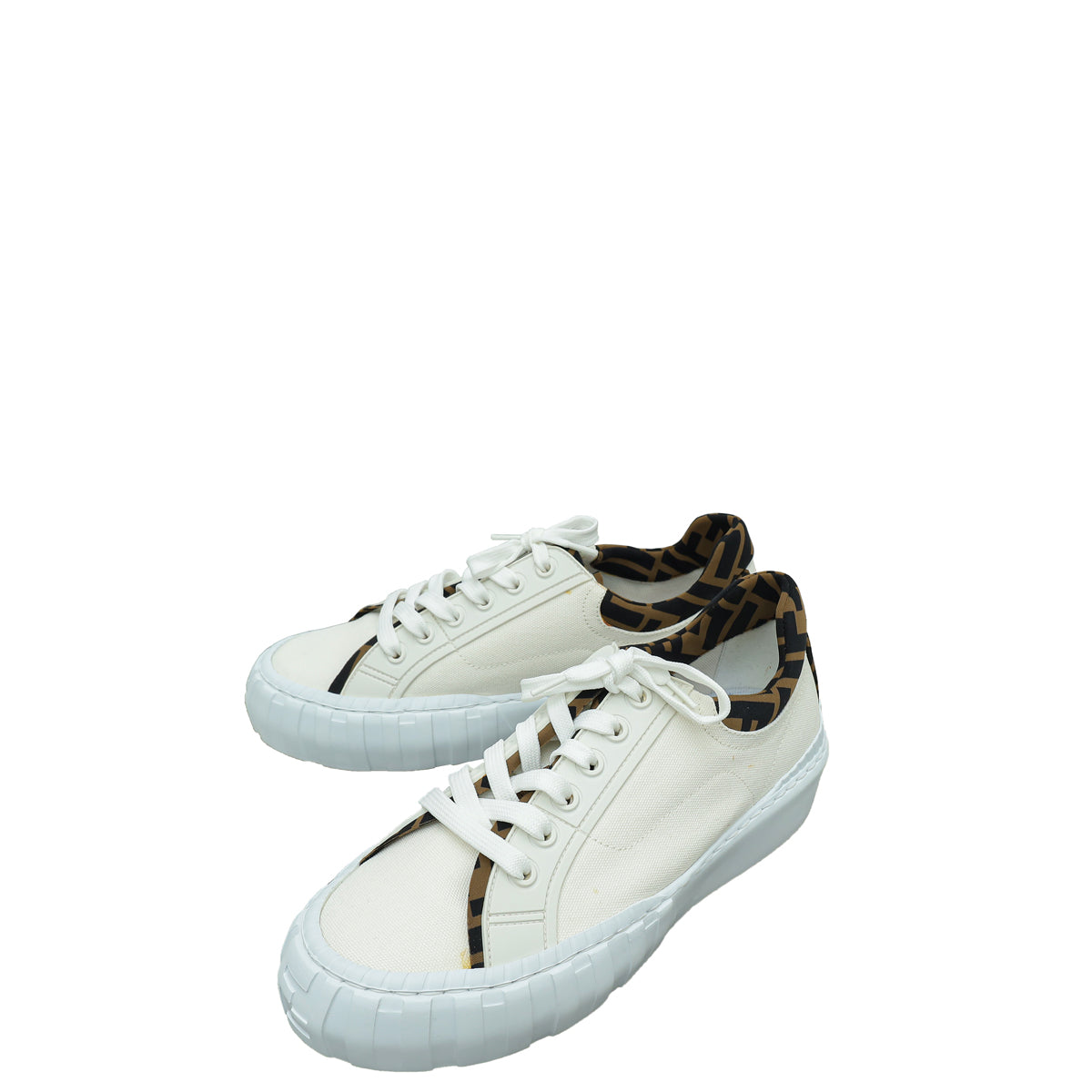 Fendi Bicolor Force Low Top Sneakers 39.5-Fendi-THE CLOSET