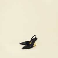 Fendi Black First Slingback Pumps 39