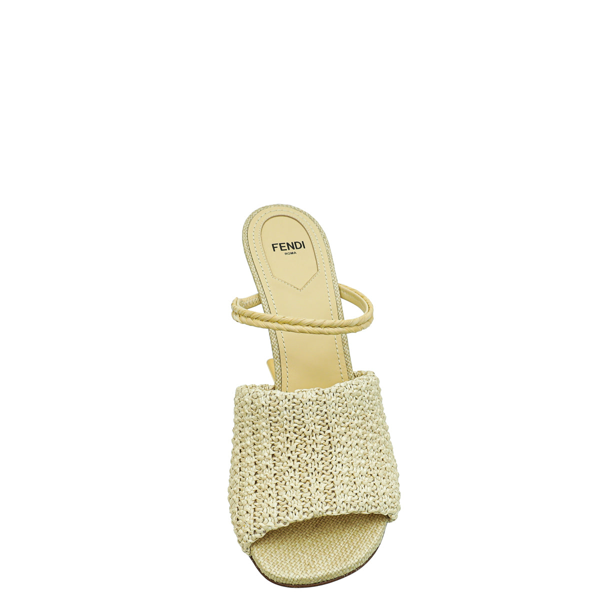 Fendi Paglia Intreccio Raffia First High Heeled Sandals 40.5-Fendi-THE CLOSET