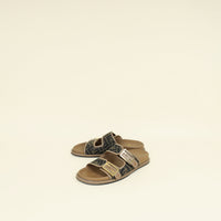 Fendi Bicolor Zucca FF Buckle Slide Feel Sandal 40